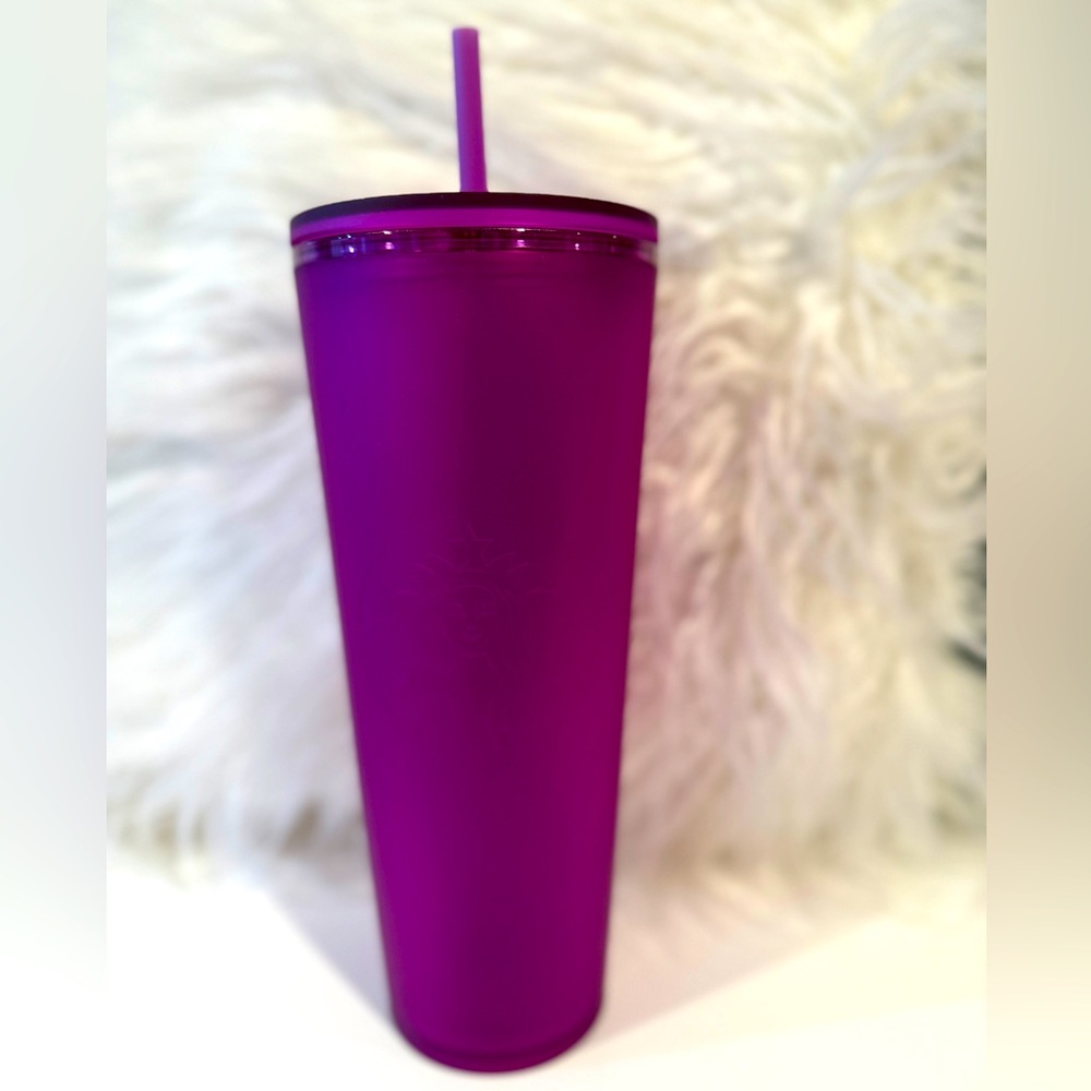 Starbucks Purple Tumbler with Straw